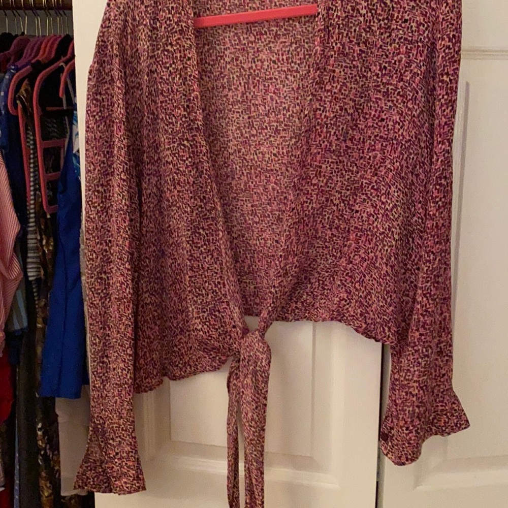 Silk wrap size 16 Purple and pink longsleeve
